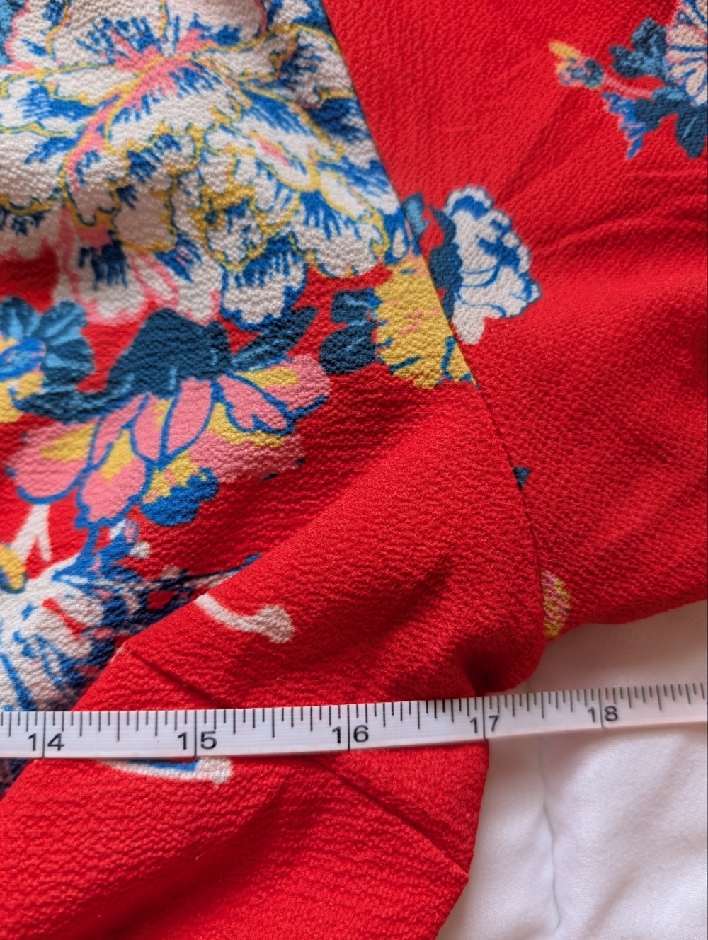 Flying Tomato Floral Red Jumpsuit Size Small Belted Some Flaws - Picture 12 of 16